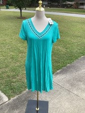 Vestido para mujer Design History línea A bordado cuello en V nuevo con etiquetas regular $58 talla grande