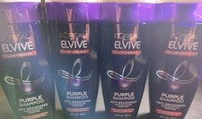 4x- LOréal Paris Elvive Color Vibrancy Champú Púrpura Anti-Bratón 6.7 Fl Oz