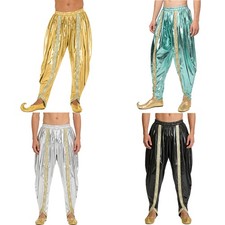 Disfraz de baile para hombre Pantalones de fiesta Moda Florers Ropa de club nocturno Harén Pantalones Show