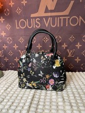 Bolso de mano pequeño para mujer con conjunto de billetera a juego 2 piezas diseño floral negro