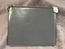 Bolso sin asas Theory Transformer de cuero para mujer nuevo con etiquetas 225 gris medio