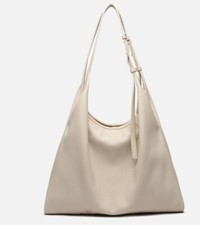 LIKE DREAMS The Diplomat Bolso de Mano Hobo Grande de Cuero Vegano para Mujer - CREMA~