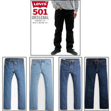 Pantalones de mezclilla de pierna regular estilo original premium Levis 501 para hombre