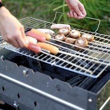 Utensilios de barbacoa manijas cómodas fácil limpieza material ligero