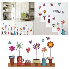 2 piezas calcomanías de decoración del hogar papeles pintados para sala de estar pegatinas florales