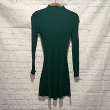 Vestido Suéter Derek Heart Verde Oscuro Manga Larga Para Mujer Talla Pequeña