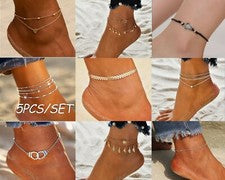 Mujer Tobillo Pulsera Pierna Cadena Playa Pie Joyería Pierna Moda Regalo Joyería