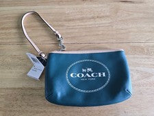 Bolso sin asas Coach Horse & Carriage Logo Lagoon Teal mediano muñeca F51788