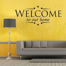 Pegatina de pared de bienvenida para el hogar fondo decorativo decoración de sala de estar