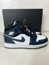 Air Jordan 1 Mid (GS) Armory Azul Marino 554725-411 Talla 6Y/Mujer Talla 7.5”