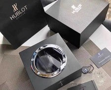 Caja de presentación de reloj Hublot original estuche, almohadilla, manual de instrucciones. 565