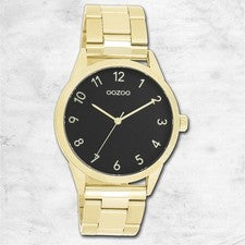 Oozoo Unisex Reloj de Pulsera de Mujer Oozoo Relojes Análogo Acero Oro