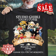 Camisa Ghibli 40 Años Aniversario Gracias Por Los Recuerdos S-5Xl