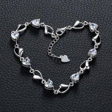Pulsera de plata esterlina 925 con dijes vinculados al corazón para mujeres niñas joyas Reino Unido