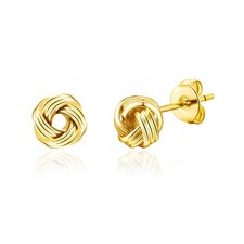Pendientes nudo amor enchapados en oro de 18k