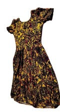 Mujer Lu La Roe LuLaRoe S NUEVO NUEVO CON ETIQUETAS Amelia Vestido Amarillo Negro Floral Verano Elegante