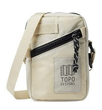 Mini Bolso de Hombro Topo Designs Blanco Hueso Negro Acento Ripstop Nylon Nuevo sin Etiquetas $45