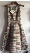 Gracy Q Damen Midi Kleid Neu Gr 34 AzA 42 Mehrfarbig Cotton Mix Taschen NP 309€