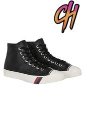 Zapatilla deportiva Pro-Keds Royal Hi de cuero negra con cordones PH64114