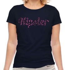 Hipster Rosa Estampado Leopardo Moda Mujer Camiseta Geek Swag Corta