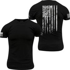 Camiseta con bandera de veterano estilo Grunt - negra