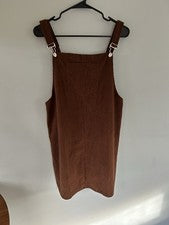 Moda Vestido Nova Marrón Estilo Cordoroy Para Mujer Talla Grande Nuevo Sin Etiquetas