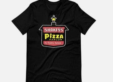 Camiseta SHAKEYS PIZZA Estilo Años 70 Camiseta Manga Corta Unisex