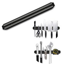 Organizador de utensilios de cocina de almacenamiento montado en la pared con soporte magnético para cuchillos de 2 x 33