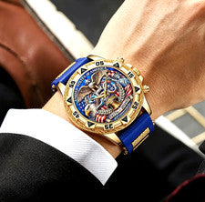 Relojes de Cuarzo de Lujo 250 Aniversario EE. UU. Hombres Correa de Silicona Reloj de Cuarzo Regalo