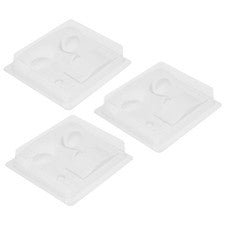 Bandeja de plástico para extensión de pestañas modelos de injerto de pestañas de salón de belleza 3 piezas