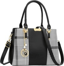 Elegante Cartera a Rayas Negras con Diseño de Múltiples Compartimentos - Idea de Regalo Perfecta