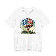 Camisa de golf estilo americano bandera pelota de golf en camiseta camiseta gráfica regalo para amantes del golf