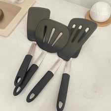 4 Stück Silikon Küchenhelfer Set enthält Rühren Braten Spatel Löffel Schöp
