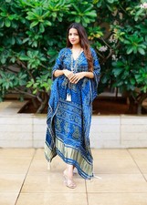 Lujo pura seda Gaji Abaya caftán Jacquard Paithani tejido Zari Dubai islámico