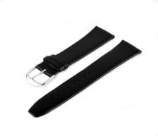 Correa de reloj de cuero negra correa de reloj de cuero liso hebilla correa