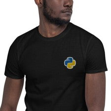 Camiseta Python Bordada Ingeniero Programador Software Desarrollador Codificador Regalo Camiseta
