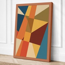 Impresión geométrica en lienzo de rotación arte de pared decoración del hogar listo para colgar
