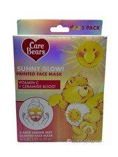 Paquete de 5 mascarillas faciales Care Bears X Taste Beauty Sunny Glow vitamina C ralladura de limón nuevas en caja
