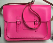 NUEVO 15" VINILO COLORES FOSFÓRICOS Bolso Oxbridge Moda Retro Escuela ELIGE UNO