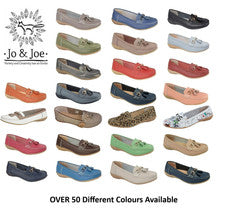 Mocasines náuticos de cuero para damas Jo & Joe zapatos planos sin cordones plantilla acolchada 3-8