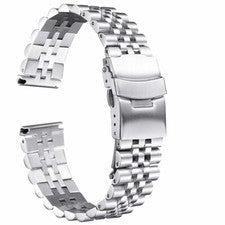 Correa de reloj de acero inoxidable resistente sólido de alta calidad correa de negocios 18-30 mm