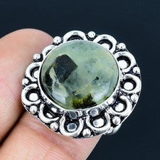 Anillo de joyería de plata esterlina 925 hecho a mano con piedras preciosas d...