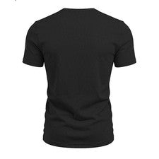 Traje de vacaciones para hombre con cuello en V camiseta de moda Pure Color Shirt Pure Color estampado