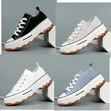 Mujer Tenis Damas Parte Superior Baja Gruesa Plataforma Cuña Entrenadores Zapatos Diarios