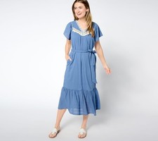Vestido para mujer Studio Park talla M adornado midi azul A648608