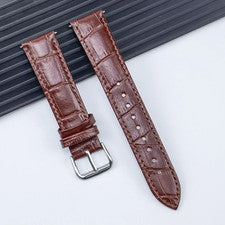 Correa de reloj de cuero 12/14/16/18/20 mm 22 mm 24 mm correa de reloj hebilla de pasador de acero