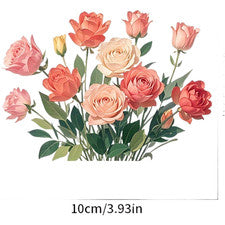 Calcomanía de pared extraíble rosa rosa interruptor 2 piezas PVC impermeable para decoración del hogar