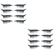 8 pares de calcomanías de pestañas brillantes reutilizables suministros de belleza para mujeres