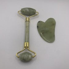 Rodillo facial de jade Gua Sha herramienta de colágeno estimulante antienvejecimiento cuidado facial de la piel