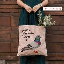 Bolso de Mano Just A Girl Who Loves Pigeons Shopper Regalo Reino Unido 🇬🇧